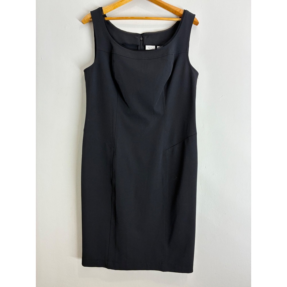 Spiegel Black Sleeveless Dress Fitted Career Cocktail Party Size 10